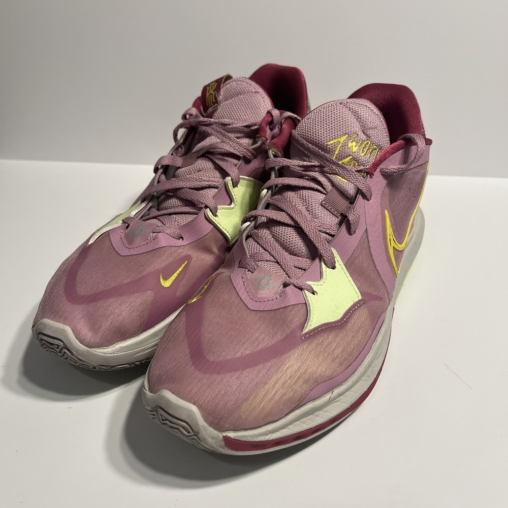 Nike Kyrie Low 5 Basketball Shoes Size 15 Orchid /Yellow Strike DJ6012-500